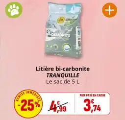 Coccinelle Express Litière bi carbonite tranquille offre
