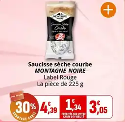 Coccinelle Supermarché Saucisse sèche courbe montagne noire offre