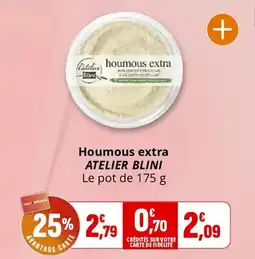 Coccinelle Supermarché Houmous extra atelier blini offre