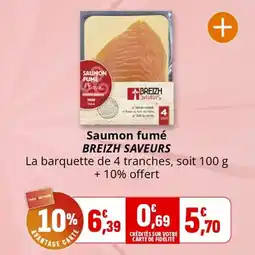 Coccinelle Supermarché Saumon fume breizh saveurs offre