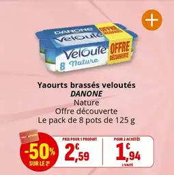Coccinelle Supermarché Yaourts brassés veloutés danone offre