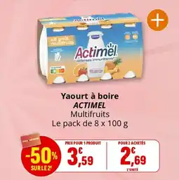 Coccinelle Supermarché Yaourt à boire actimel offre