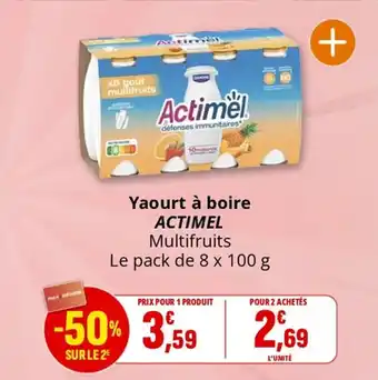 Coccinelle Supermarché Yaourt à boire actimel offre