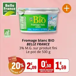Coccinelle Supermarché Fromage blanc bio belle france offre