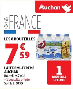 Auchan AUCHAN Lait demi-écrémé offre