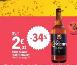 E.Leclerc Bière Blonde Sant Erwann offre