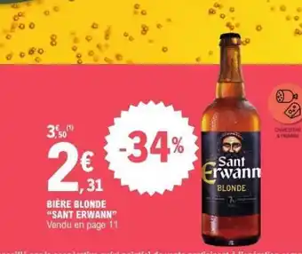E.Leclerc Bière Blonde Sant Erwann offre
