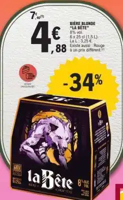 E.Leclerc Bière Blonde La Bête offre