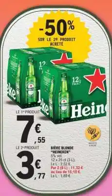 E.Leclerc Bière Blonde Heineken offre