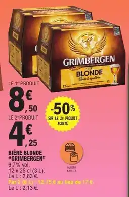E.Leclerc Bière Blonde Grimbergen offre