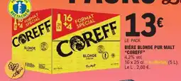 E.Leclerc COREFF Bière Blonde Pur Malt offre