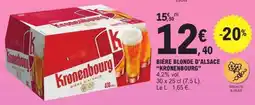 E.Leclerc BIÈRE BLONDE D'ALSACE KRONENBOURG offre