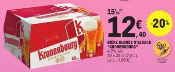 E.Leclerc BIÈRE BLONDE D'ALSACE KRONENBOURG offre