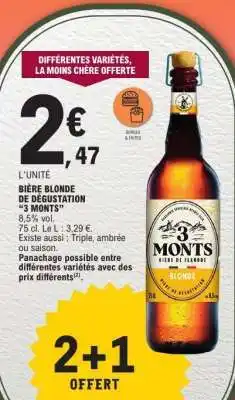 E.Leclerc BIÈRE BLONDE DE DÉGUSTATION '3 MONTS' offre