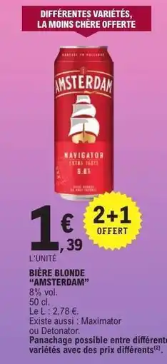 E.Leclerc BIÈRE BLONDE 'AMSTERDAM' offre