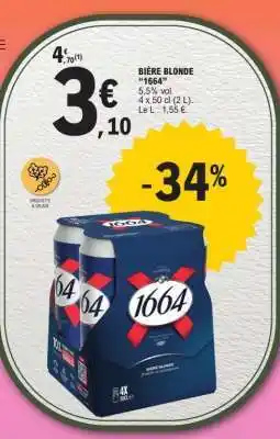 E.Leclerc Bière Blonde 1664 offre