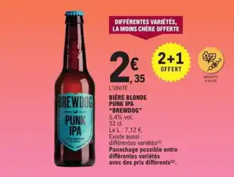 E.Leclerc BIÈRE BLONDE PUNK IPA BREWDOG offre