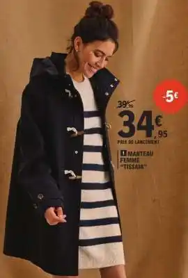 E.Leclerc MANTEAU FEMME TISSAIA offre
