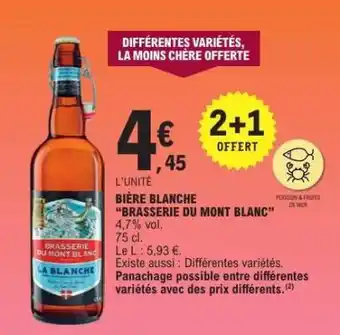E.Leclerc BIÈRE BLANCHE BRASSERIE DU MONT BLANC offre