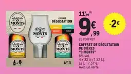 E.Leclerc COFFRET DE DÉGUSTATION DE BIÈRES “3 MONTS” offre