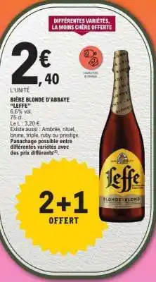 E.Leclerc Bière blonde d'Abbaye LEFFE offre