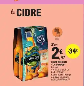 E.Leclerc CIDRE ORIGINAL “LA MORDUE” offre