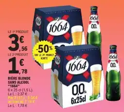 E.Leclerc Bière blonde sans alcool 1664 offre