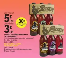 E.Leclerc Tripack de Bières Bretonnes 'P'tite Biniouz' offre