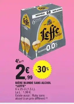 E.Leclerc BIÈRE BLONDE SANS ALCOOL LEFFE offre