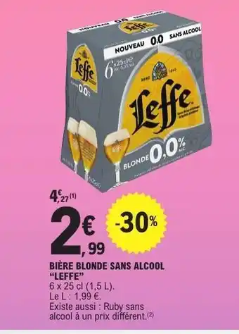 E.Leclerc BIÈRE BLONDE SANS ALCOOL LEFFE offre