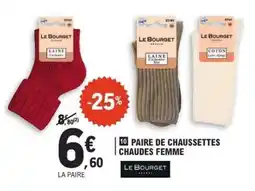 E.Leclerc 10 PAIRE DE CHAUSSETTES CHAUDES FEMME offre