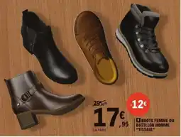 E.Leclerc 5 BOOTS FEMME OU BOTTLON HOMME TISSAIA offre
