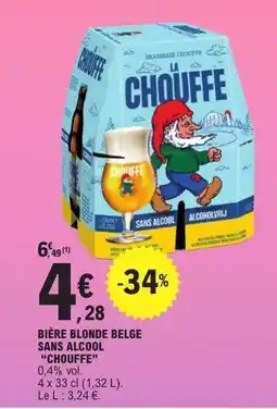 E.Leclerc BIÈRE BLONDE BELGE SANS ALCOOL “CHOUFFE” offre