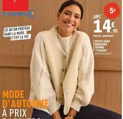 E.Leclerc Veste sans manches femme TISSIA offre