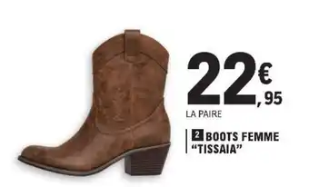 E.Leclerc BOOTS FEMME TISSAIA offre