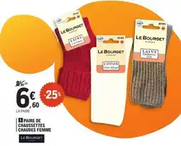 E.Leclerc 5 PAIRE DE CHAUSSETTES CHAUDES FEMME offre