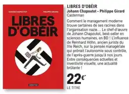 E.Leclerc LIBRES D'OBÉIR offre