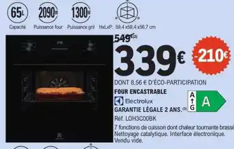 E.Leclerc FOUR ENCASTRABLE Electrolux offre