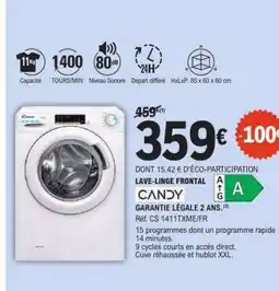E.Leclerc LAVE-LINGE FRONTAL CANDY offre