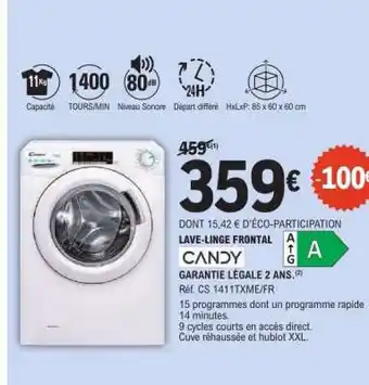 E.Leclerc LAVE-LINGE FRONTAL CANDY offre