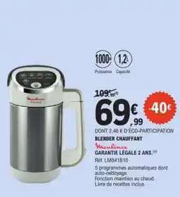 E.Leclerc Blender Chauffant Moulinex offre