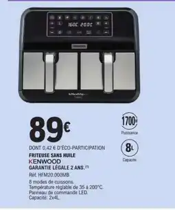 E.Leclerc FRITEUSE SANS HUILE KENWOOD offre