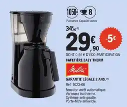 E.Leclerc CAFETIÈRE EASY THERM offre