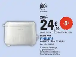 E.Leclerc GRILLE PAIN PHILIPS offre
