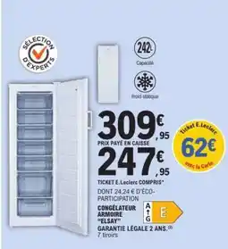 E.Leclerc CONGÉLATEUR ARMOIRE ELSAY offre