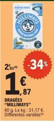 E.Leclerc DRAGÉES “MILLIWAYS” offre
