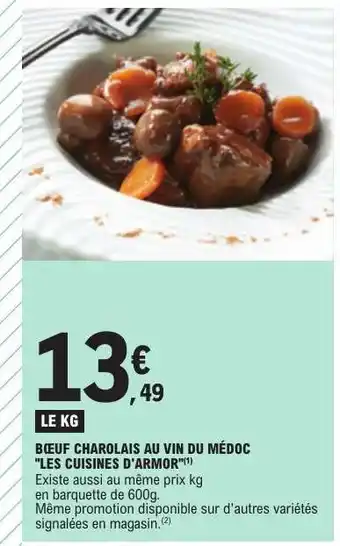E.Leclerc Bœuf Charolais au Vin du Médoc Les Cuisines d'Armor offre