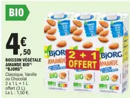 E.Leclerc BOISSON VÉGÉTALE AMANDE BIO BJORG offre