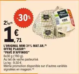E.Leclerc L'ORIGINAL MINI 31% MAT.GR offre