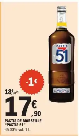 E.Leclerc Pastis de Marseille PASTIS 51 offre